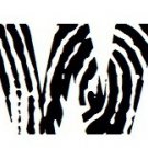 Adorable Monogram Zebra Print - Fingerprint Letter W with Name in 2nd Color