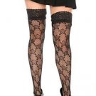 HOT TOPIC Black Fishnet Stars Thigh Highs