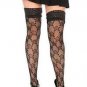 HOT TOPIC Black Fishnet Stars Thigh Highs
