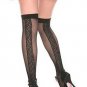 HOT TOPIC Black Back Seam Lace Thigh Highs