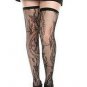 HOT TOPIC Black Paisley Thigh Highs