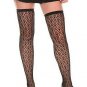 HOT TOPIC Black Feather Diamond Thigh Highs