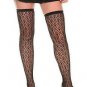 HOT TOPIC Black Feather Diamond Thigh Highs