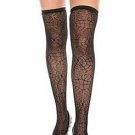 HOT TOPIC Black Spider Web Thigh Highs