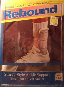 Rebound Stirrup Style Ankle Support - Adult Size - Fits Right or Left Ankle