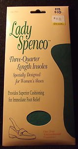Lady Spenco Three-Quarter Length Insoles for Women Size 7 - 8
