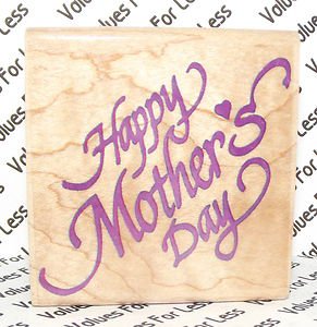 Rubber Mounted Stamp Stampendous D047 Happy Mother's Day 2" x 2" Stamp