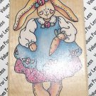 Rubber Mounted Stamp Rubber Stampede A1314F Bunny with Carrot 2 1/4" x 3 3/4"