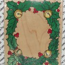 Rubber Mounted Stamp Hero Arts S-209 Big Holly Frame with Bells 4" x 4 1/2"
