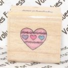 Rubber Mounted Stamp Hero Arts Heart Border Heart 3/4" x 3/4" A788 Stamp