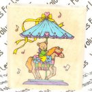 Rubber Mounted Stamp Hero Arts Carousel Bear C-697 1 1/4" x 1 1/2" Mounted Stamp