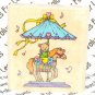 Rubber Mounted Stamp Hero Arts Carousel Bear C-697 1 1/4" x 1 1/2" Mounted Stamp