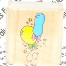 Rubber Mounted Stamp Hero Arts A-787 Two Balloons 1/2" x 1" Stamp
