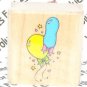 Rubber Mounted Stamp Hero Arts A-787 Two Balloons 1/2" x 1" Stamp
