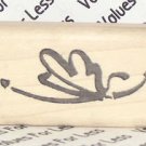 Rubber Mounted Stamp DeName Designs Sketched Butterfly Insect 1 1/2" x 1/2"