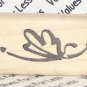 Rubber Mounted Stamp DeName Designs Sketched Butterfly Insect 1 1/2" x 1/2"