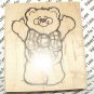 Rubber Mounted Stamp D.O.T.S. DOTS Q129 "This Much" Bear 2 1/2" x 3" Stamp