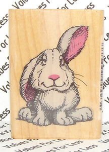 Rubber Mounted Stamp Comotion Rubber Stamps 493 Harry Hare Bunny 1 3/4" x 1 1/2"