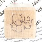 Rubber Mounted Stamp Bumble Bee Honey Bee 1" x 1" Mounted Rubber Stamp