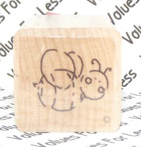 Rubber Mounted Stamp Bumble Bee Honey Bee 1" x 1" Mounted Rubber Stamp