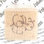 Rubber Mounted Stamp Bumble Bee Honey Bee 1" x 1" Mounted Rubber Stamp