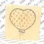 Rubber Mounted Stamp Azadi Earles D437 Balloons with Hearts 1" x 1 1'2" Stamp