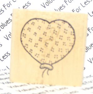 Rubber Mounted Stamp Azadi Earles D-434 Dotted Balloon 1 1/2" x 1 1/2" Stamp