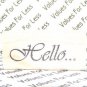 Rubber Mounted Stamp 1/2" x 1 1/2" SASSI Hello Wood Based Rubber Mounted Stamp