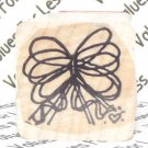 Rubber Mounted Stamp 1" x 1" Butterfly Rainbow Square Mounted Stamp