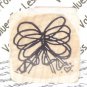 Rubber Mounted Stamp 1" x 1" Butterfly Rainbow Square Mounted Stamp