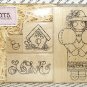 Rubber Mounted Stamp - D.O.T.S. Set - S-60 Miss June Victoria 4 Stamp Set NIB