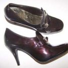 ANN MARINO Eddy Brown Women sz 7.5 Slip On Heel Shoes