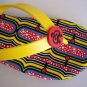 GIRLY GIRL South Beach Women Flip Flop sz 6 Yellow Shoes