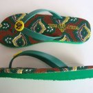 GIRLY GIRL South Beach Women Flip Flop sz 5 Green Shoes