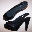 GIRLY GIRL Rome Women sz 9 Black Peep Shoes