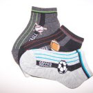 3 Pair KNOCKER Sport Boy sz 4-6 Socks Gray / Black / Dk. Gray