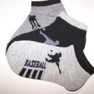 3 Pair KNOCKER Sporty Boy sz 4-6 Socks Gray / Black / Dk. Gray