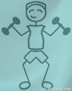 Male Weight Lifter Workout Male Stick Family Decal
