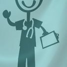 Male Doctor Nurse Physician Stick Family Decal