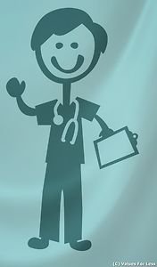 Male Doctor Nurse Physician Stick Family Decal