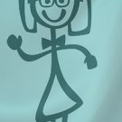 Female School Teacher Stick Family Decal