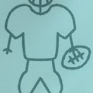 Male Football Player Linebacker Stick Family Decal