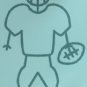 Male Football Player Linebacker Stick Family Decal