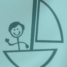 Male Boating Stick Family Decal