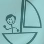 Male Boating Stick Family Decal