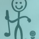 Male Golf Player Golfer Stick Family Decal