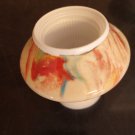 Ceramic Mushroom Gecko Feeding Ledge With Red Blue Swirls Handcrafted Crested Gargoyle Geckos