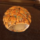 Ceramic Turtle Shell Reptile Hide Handcrafted Reddish Brown Speckle Design