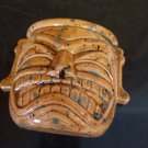 Tiki Mask Ceramic Reptile Hide Brown Speckle Enclosure Décor Handcrafted Gecko Snakes Tortoise