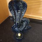 Handcrafted Cobra Incense Burner Yellow Black Speckle Reptile Décor